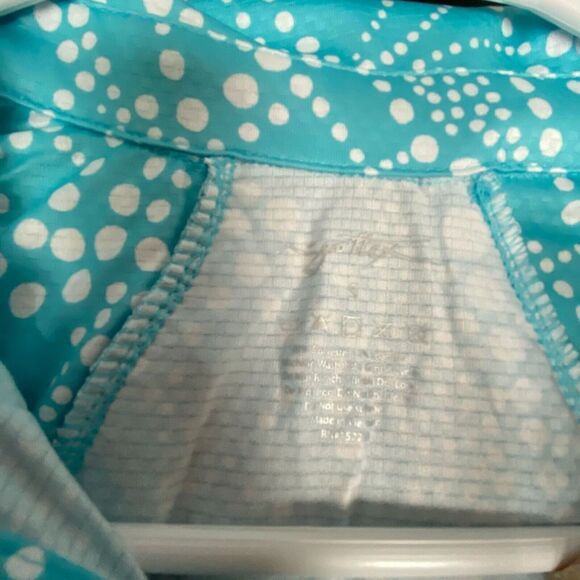 NWT X by GOTTEX Aqua Drop Ruffle Sleeveless Golf Tennis Polo Shirt Size S.NEW - Picture 8 of 9